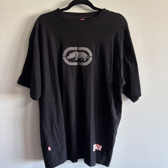 Vintage Y2K Ecko UNLTD Black Rhino Trademark Logo Graphic T-Shirt Sz L Hip Hop - Picture 1 of 8